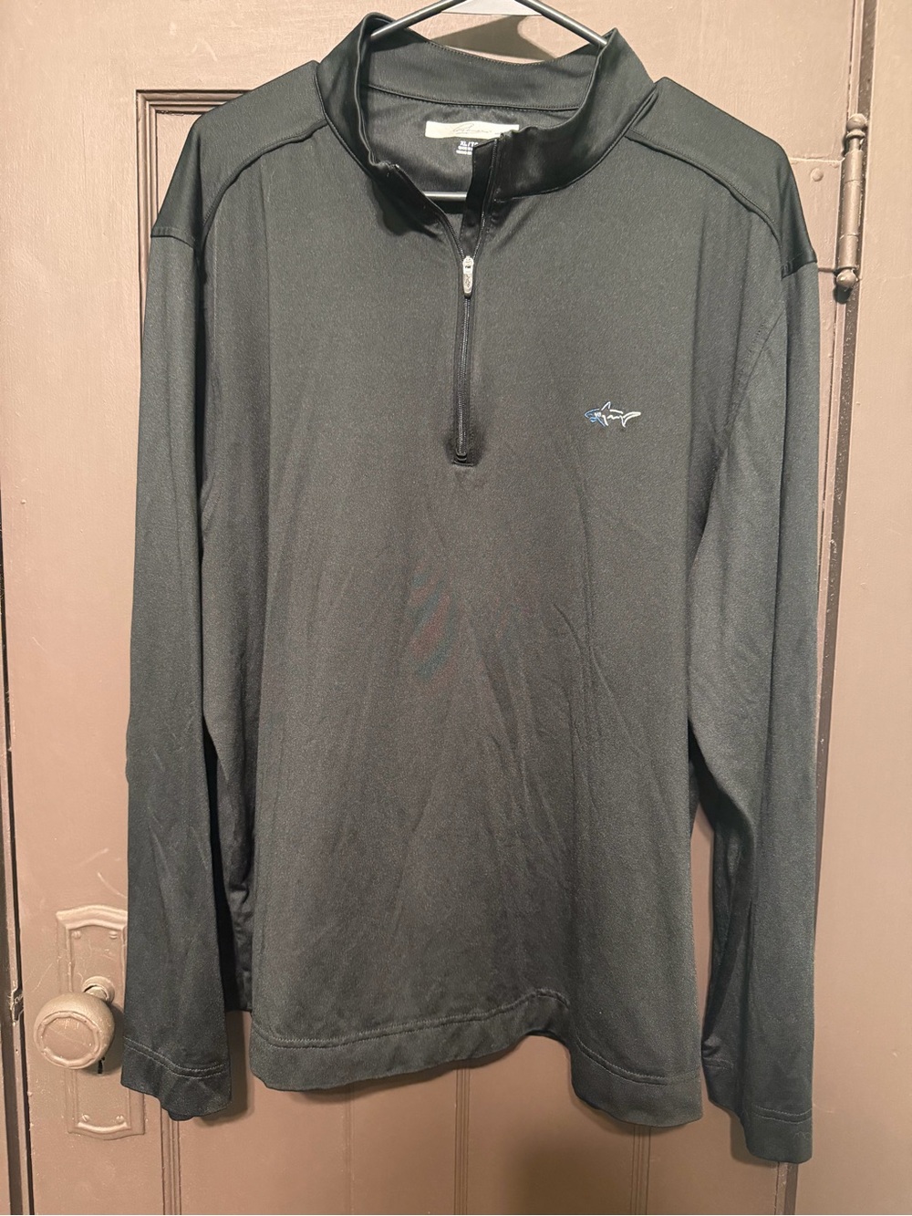 Men’s Greg Norman Quarter-Zip Long Sleeve Pullover Jacket - Black